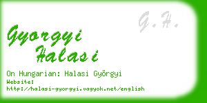 gyorgyi halasi business card