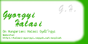 gyorgyi halasi business card